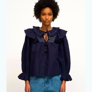 Sea New York Luna Linen Blouse, size S